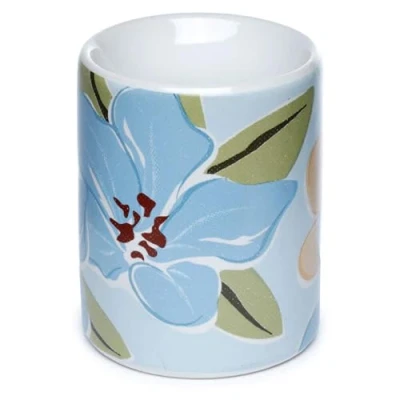 Image of Puckator Florens Rhododendron Printed Oil Burner Ceramic Living Room Accessories Wax Liquidizer Burners For Essential Oils Scents Melter Melt Holder Fragrance