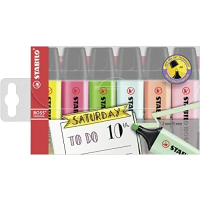 Image of Highlighter STABILO BOSS ORIGINAL My Journal Pack of 6 Assorted colours