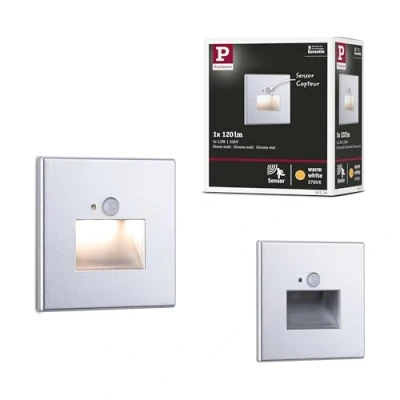 Image of Paulmann Edge Quadro LED Built in Wall Lamp Square Matte Chrome