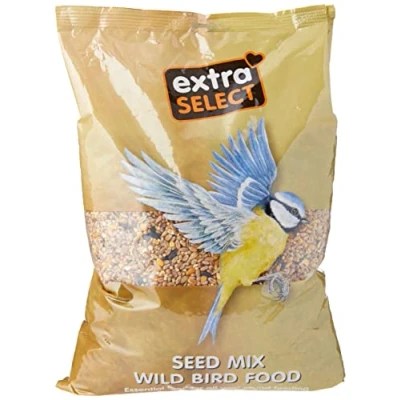 Image of Extra Select Wild Bird Seed Mix with Black Sunflower Seeds, Wheat, Dari, Millet Seeds Nutrient Rich Food for Small Birds 3kg