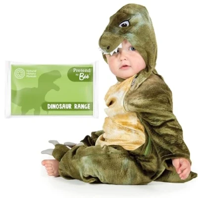 Image of PRETEND TO BEE Baby T Rex Dinosaur Fancy Dress Costume for Kids/Toddlers, Official Natural History Museum, Onesie, 12 18 Months