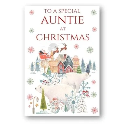 Image of Second Ave Auntie Christmas Polar Bear Xmas Holiday Festive Greetings Card