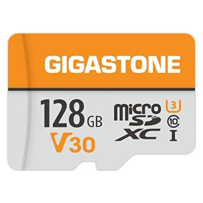 Image of Gigastone 128GB Micro SD Card, 4K Video Pro, GoPro, Surveillance, Security Camera, Action Drone, 95MB/s MicoSDXC Memory Card UHS I V30 Class 10