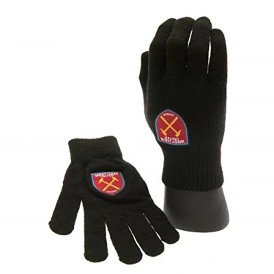 Image of Official West Ham United FC Junior Knitted Gloves