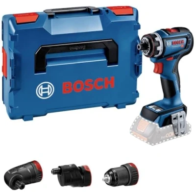 Image of Bosch Professional 18V System Cordless Drill/Driver GSR 90 FC (FlexiClick System, Hard Torque of 64 Nm, brushless Motor, 2 Gear, incl. 1x GFA 18 M, E, W, in L BOXX)