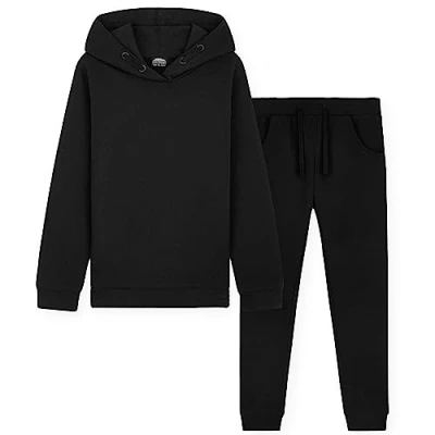 Image of CityComfort Tracksuit For Girls, Hoodies And Joggers Kids 3 14 Years (Black, 7 8 Years)