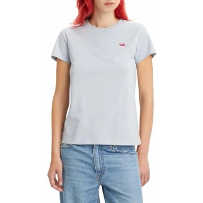 Image of Levi&#039;s Women&#039;s The Perfect Tee Core Chesthit Logo T Shirt, Zen Blue, XXS