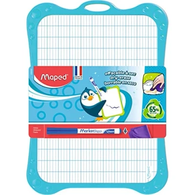 Image of Maped Dry Wipe Whiteboard with Accessories Holder + Pen