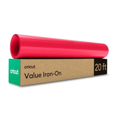 Image of Cricut Iron On Red 6m (20ft) Heat Transfer Vinyl Roll for use with All Cutting Machines