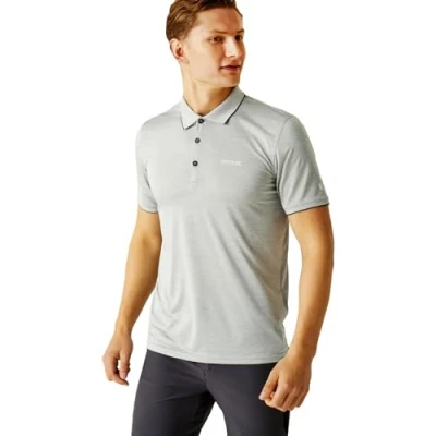 Image of Regatta Mens Remex II Jersey Quick Dry Short Sleeve Polo Shirt Top Grey M