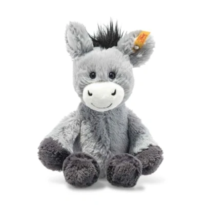 Image of Steiff 073922 margarete Soft Cuddly Friends Dinkie donkey, Gray Violet, 20 cm