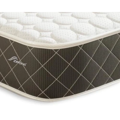 Image of Zebra Mattress Hybrid Spring &amp; Memory Foam Black Quilted Bubble Design (Small Single (Approx. 76 x 190 18 cms))