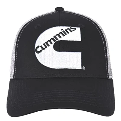 Image of JH Design Group Men&#039;s Cummins Logo Cap Adjustable Black &amp; Gray Hat, Gray, One size