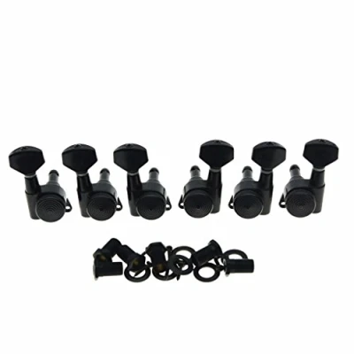 Image of Dopro Black 3 Left Right Locking Guitar Tuners Tuning Keys Machine Heads Korea Made
