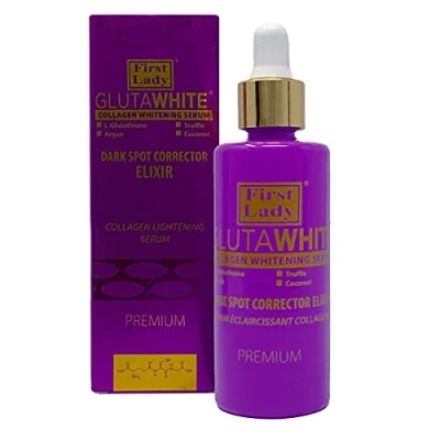 Image of First Lady Premium Glutawhite Collagen Skin Brightening Beauty Elixir Serum 60ml with L Glutathione, Truffle, Argan &amp; Coconut dark spot remover for face