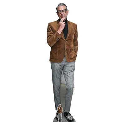 Image of STAR CUTOUTS CS854 Jeff Goldblum (Suede Jacket) Lifesize Free Mini Cardboard Cutout, Solid, Multi Colour, Regular