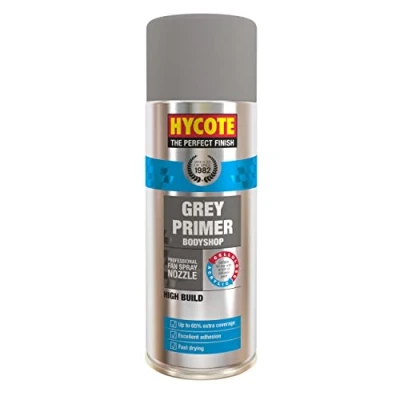 Image of Hycote Bodyshop High Build Aerosol Car Spray Paint, Grey Primer, 400 ml