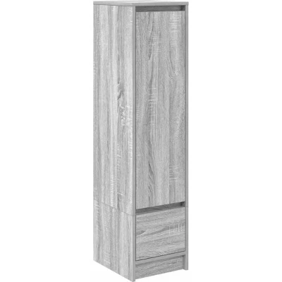 Image of vidaXL Highboard Storage Cabinet Grey Sonoma Engineered Wood 29.5x34x119.5cm Modern Living/Dining Room Furniture