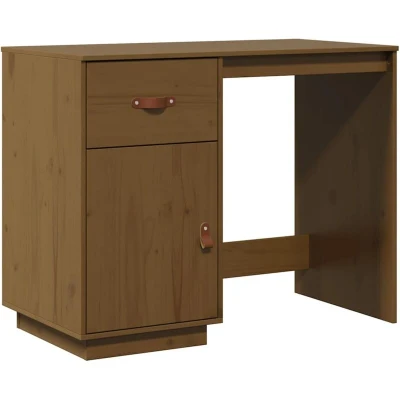 Image of vidaXL Desk Honey Brown 95x50x75 cm Solid Wood Pine