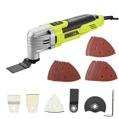 Image of Oscillating Multi Tool, DEWINNER 300W, 0 23000OPM, with Accessory Set Kit Saw Blade Cutting Polishing,Sanding Paper,Multi Function Purpose