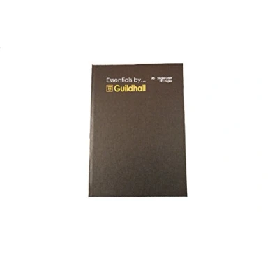 Image of Exacompta Ref GES461Z Guildhall Essentials Single Cash Account Book, A5, 148 x 210mm, 192 Pages of 80gsm Pre Printed Paper Receipts, Expenses, Summaries
