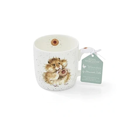 Image of Wrendale Designs MMOQ5629 XSM Diet Starts Tomorrow Mug, Fine Bone China, 310 milliliters, Multicoloured