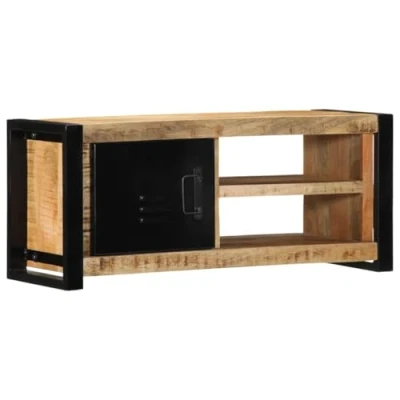 Image of vidaXL TV Cabinet 80x30x35 cm Solid Rough Wood Mango