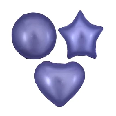 Image of Light Purple Round Satin Foil Balloon, 45cm (2 pack)