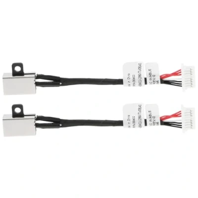 Image of ECSiNG 2PCS Power Jack Connector Cable 06VV22 0ND3N8 DC Charging Port Compatible with Dell Inspiron 7586 7786 2 in 1 13 7390 7391 17 7791 Series Laptop