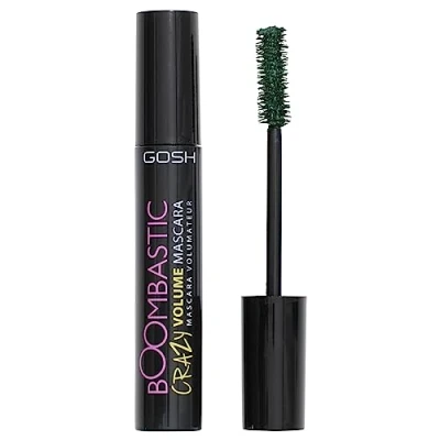 Image of GOSH Boombastic Crazy mascara for extreme Volume and Long Lashes I with precise brush head without clumps lasting, skin friendly, vegan &amp; fragrance free 03 Olive Green