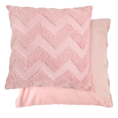 Image of Emma Barclay Nyla Soft Touch Zigzag Cushion Cover (Blush Pink)