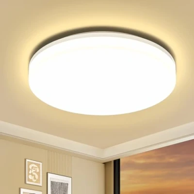 Image of Öuesen LED Ceiling Lights Waterproof IP44 18W 1650LM Warm White 3000K Modern Lighting Lamp Thin Round Light for Bathroom Kitchen Bedroom Dining Room Living Balcony Corridor Garage
