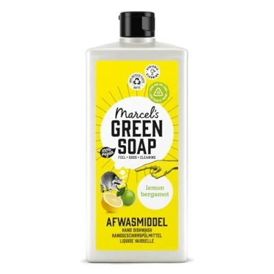 Image of Marcel&#039;s Green Soap Washing up Liquid Lemon &amp; Bergamot Dishwashing Vegan Recycled Plastic 97% Biodegradable 500 ML