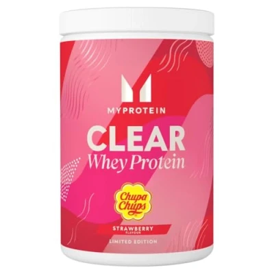 Image of Myprotein Clear Whey Isolate Protein Powder Chupa Chups (Strawberry) 500g 20 Servings Cool and Refreshing Shake Alternative 20g 4g BCAA per Serving