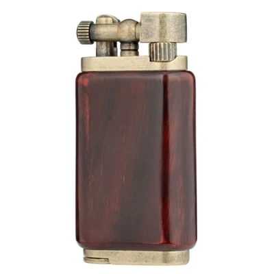 Image of RUIXI Antique Style Lift Arm Tobacco Pipe Cigarette Butane Lighter with Tamper &amp; Pick (Rosewood)