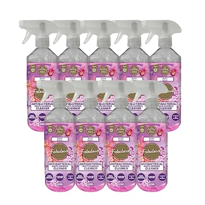 Image of Fabulosa Antibacterial Disinfectant Spray, All Purpose Multi Surface Cleaner, 500ml, 9 pack, Exotic