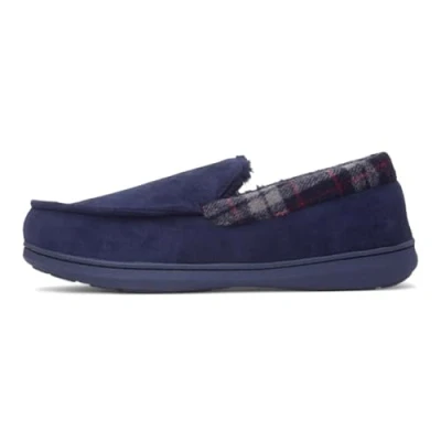 Image of Jo &amp; Joe St Andrews Mens Navy Moccasin Slipper Size 12 UK Blue
