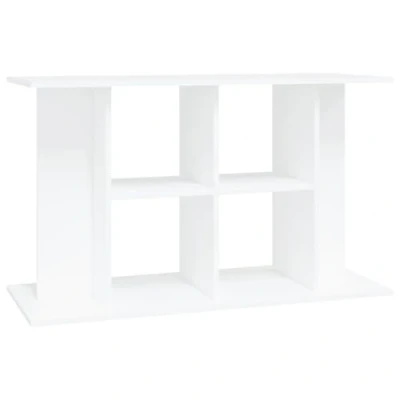 Image of vidaXL White Aquarium Stand Engineered Wood Fish Tank Holder with Ample Storage Space Modern, Elegant Home Decor Piece DIY Assembly Required, 100x40x60cm