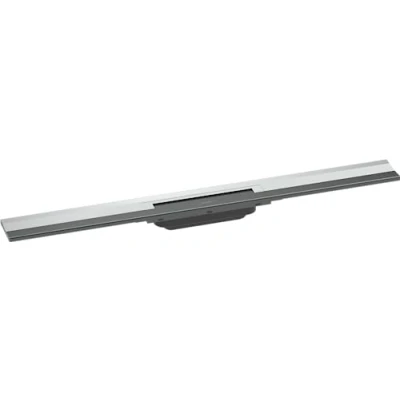 Image of hansgrohe 56051000 RainDrain Flex Complete Set Shower Drain 800 Can be Shortened for Wall Mounting Chrome Channel, 80 cm