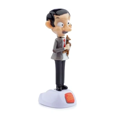 Image of Puckator Mr Bean with Teddy Solar Pal Home Office Table Desk Dashboard Car Decor Decoration Gift Ideas Gifts For Teenage Old Boy Girl Dad Mums Powered KIds Toys Toy Figure Figures
