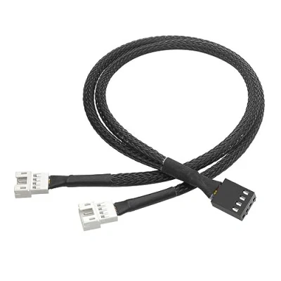 Image of MLWSKERTY 1/2Ways 4 Pin PWM Splitter 4Pin Female To Adapter Cable For Computer CPU Case Fan Sleeved Power