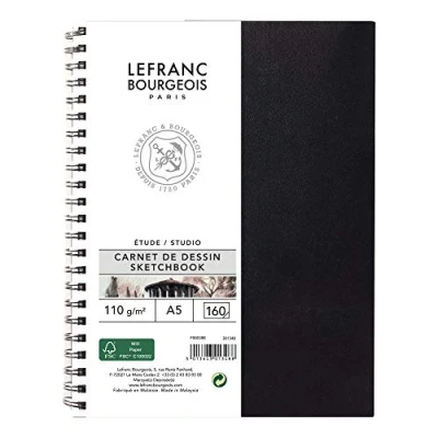 Image of Lefranc Bourgeois Sketchbook, White, A5 80 Blatt im Skizzenbuch, Spiralgebunden