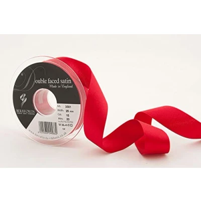 Image of Berisfords Ribbon, 15 Red, 20 m