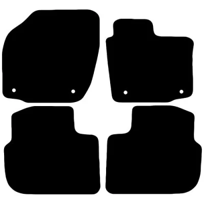 Image of Carsio Carpet Car Mats For Seat Toledo 2012 Onwards 4 Piece Set Tailored Fit Floor Mat Complete Accessory Black Custom Fitted All Weather, Anti Slip Backing &amp; Trim