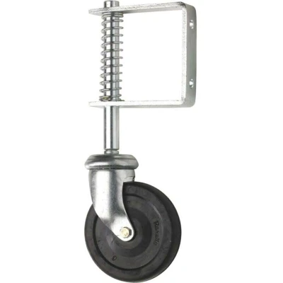 Image of Perry 284mm Med. Duty Spring Loaded Gate Wheel BZP Galvanised
