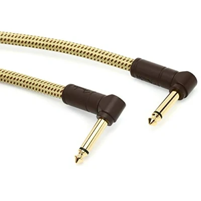 Image of Fender Deluxe Series Instrument Cable 3 ft ANG/ANG Tweed