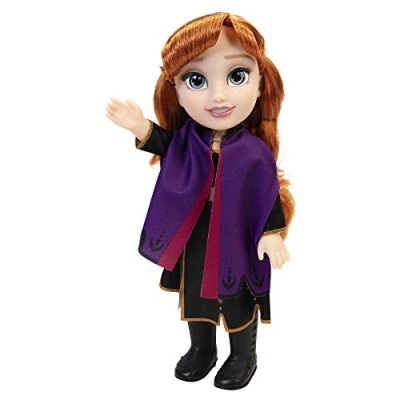 Image of Disney Frozen 2 Anna Adventure Doll by JAKKS Pacific, 14&quot; / 35cm Tall with Violet Travel Cape, Detailed Boots &amp; Gorgeous Hairstyle Perfect for Girls Ages 3+