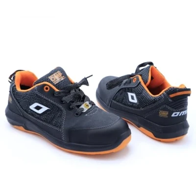 Image of OMP MECCANICA SAFETY SHOES S1P PRO SPORT SIZE 37 (4.5 UK) GREY/ORANGE WORK ISO 20345