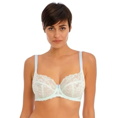 Image of Freya Womens Offbeat Side Support Bra Blue Polyamide Size 32D