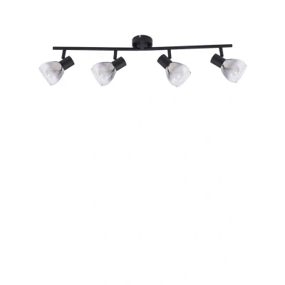 Image of Lindby Pendura ceiling light, 4 bulb, black, glass